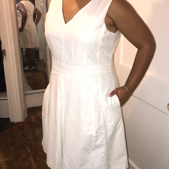 liz claiborne white dress
